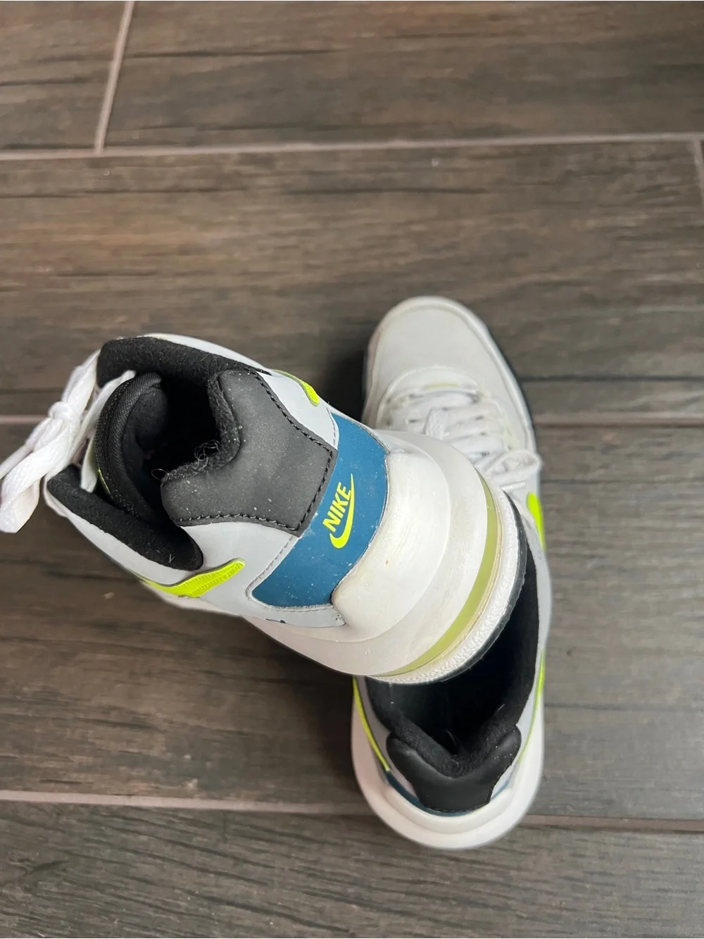 Nike Boy’s White/Black/Volt Air Max Low-Top Sneakers